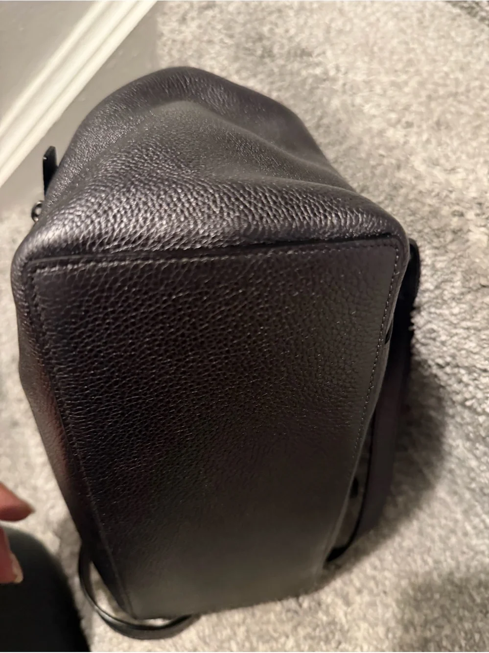 Coach Evie Backpack in metallic graphite polished pebble leather. - Picture 6 of 7
